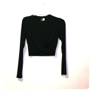 Black H&M crop top